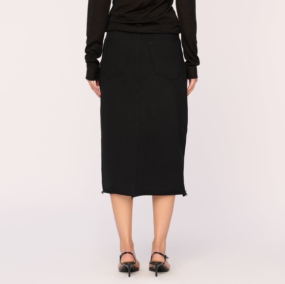 DL1961 Alma Skirt Midi Black Terry Size 25 Sample - Picture 12 of 13
